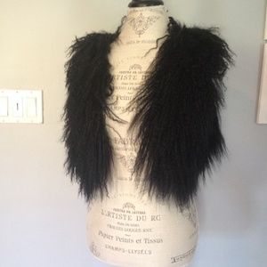 Adrienne Landau Mongolian Lamb vest